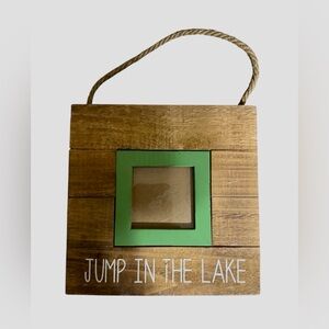 Mud Pie Rustic Brown and Green Wooden Picture Frame